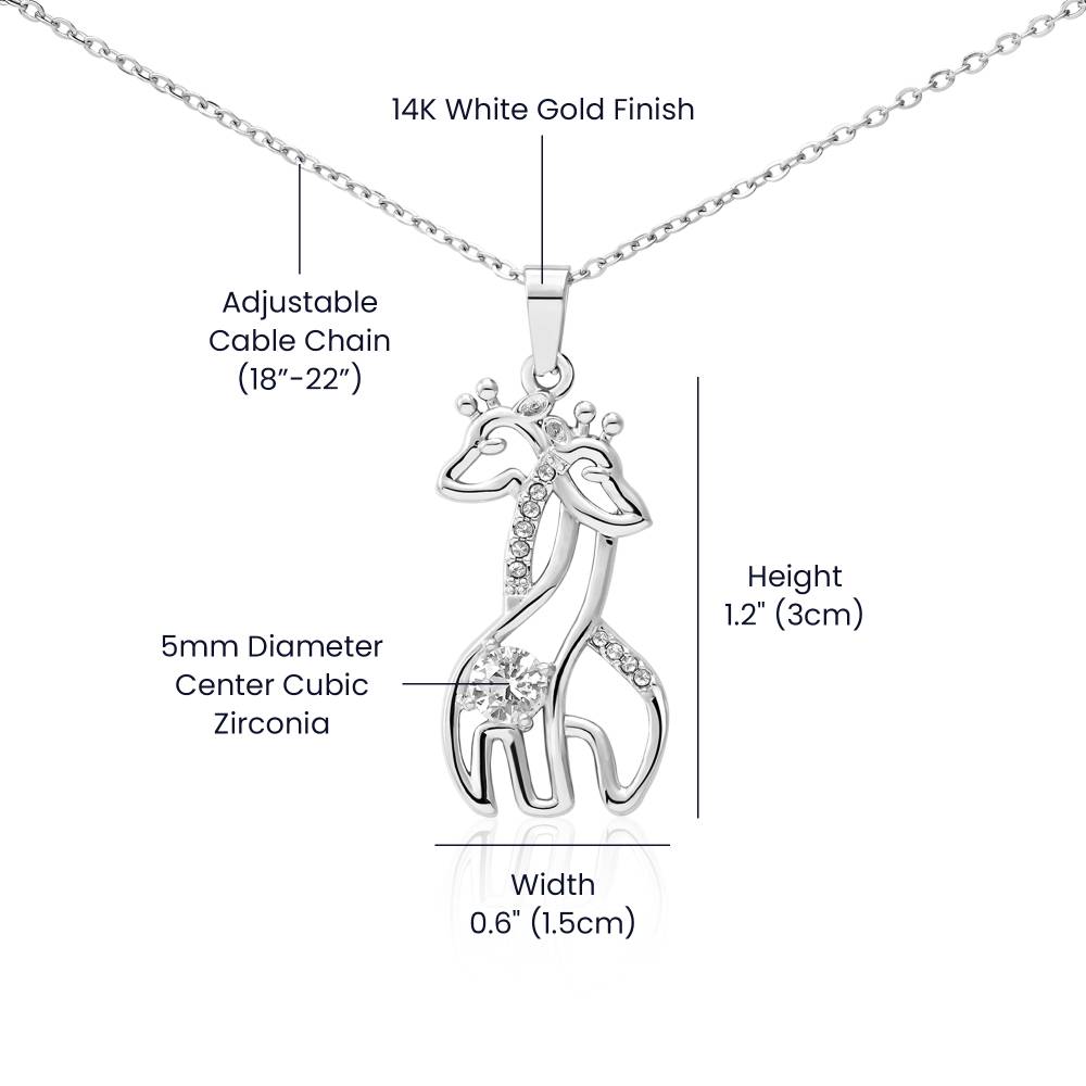Happy 18th Birthday Necklcae Always Remember, giraff necklace