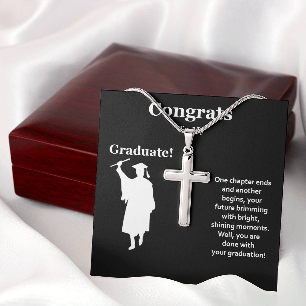 Graduation Cross Necklace for Graduate Gift