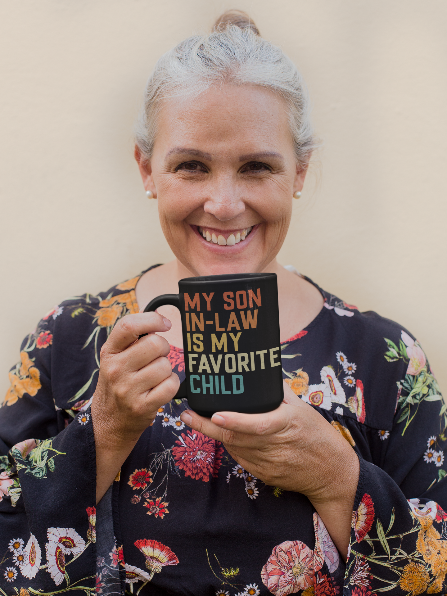 Funny Son-In-Law Gift Black Mug – My Son-In-Law Is My Favorite Child