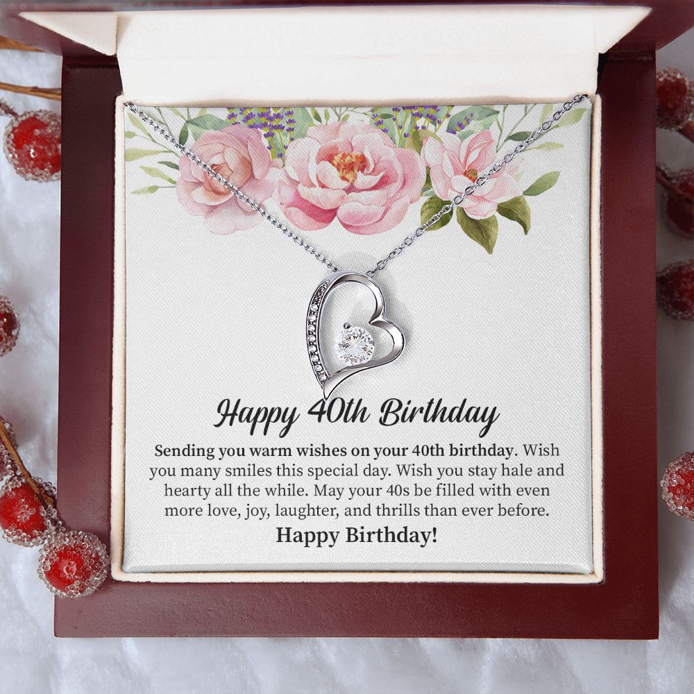 Cheers to 40 Years: Radiant Celebratory Necklace for a Joyous 40th Birthday