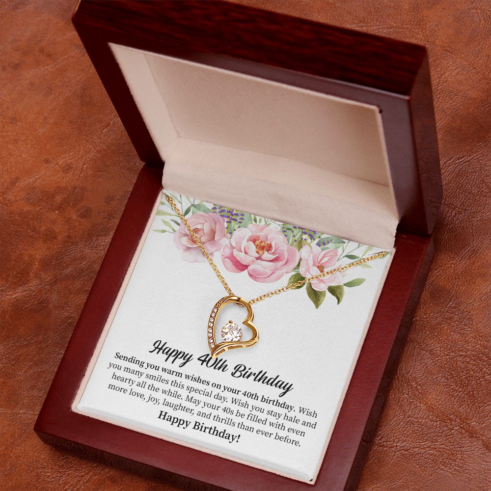 Cheers to 40 Years: Radiant Celebratory Necklace for a Joyous 40th Birthday