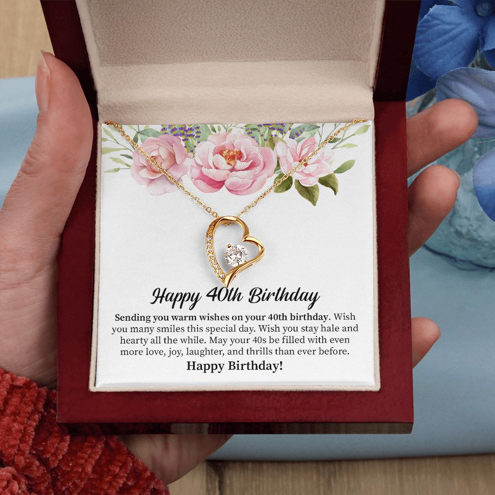 Cheers to 40 Years: Radiant Celebratory Necklace for a Joyous 40th Birthday