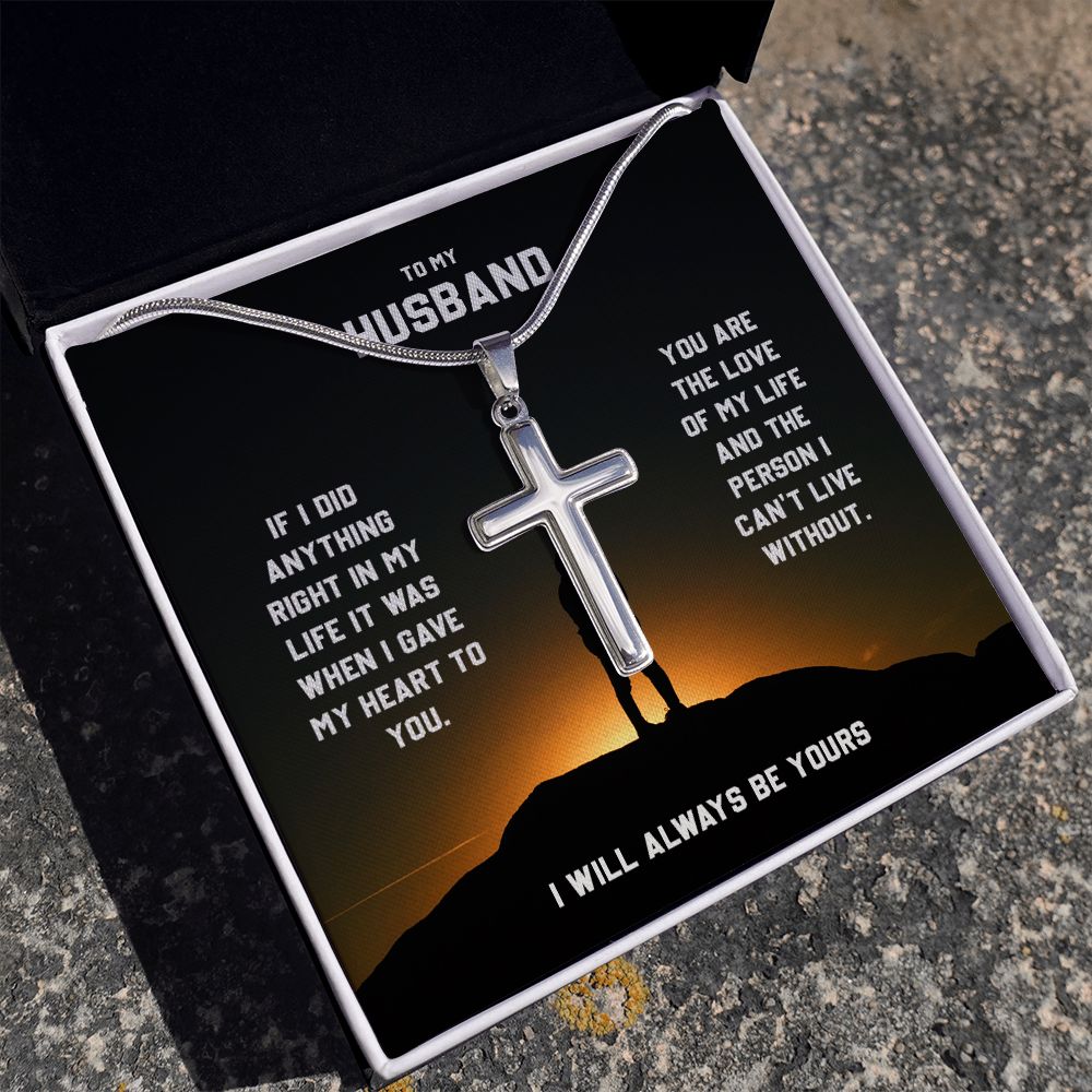 To My Husband You Are The Love Of My Life Cross Necklace For Husband From Wife