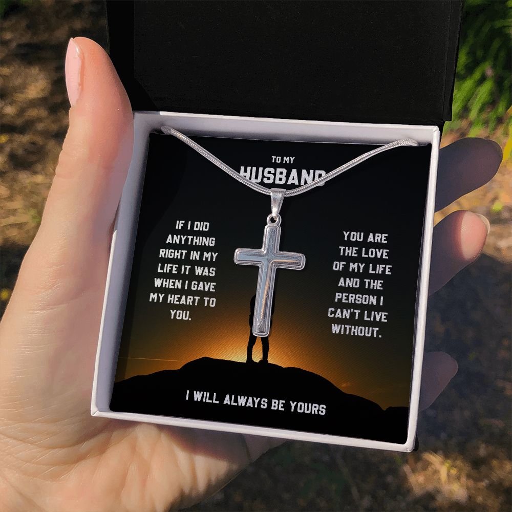 To My Husband You Are The Love Of My Life Cross Necklace For Husband From Wife