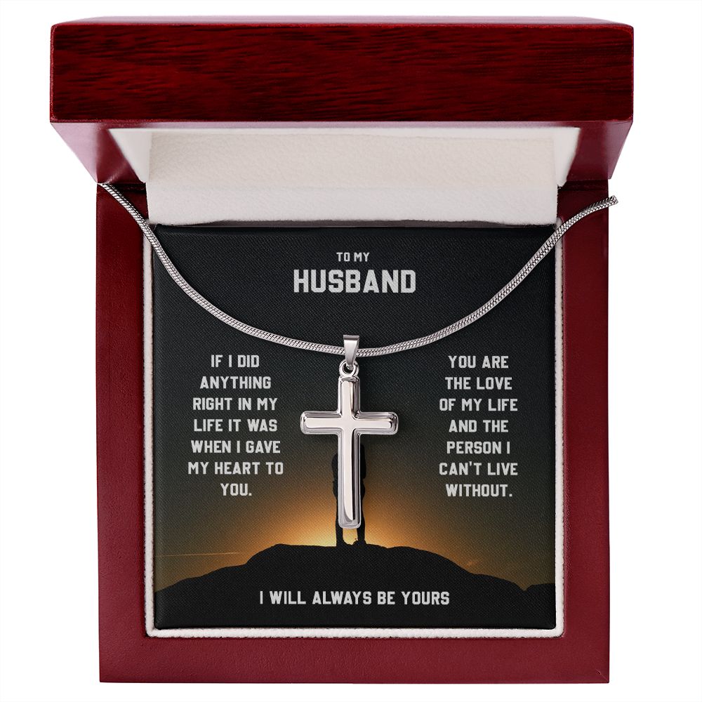 To My Husband You Are The Love Of My Life Cross Necklace For Husband From Wife