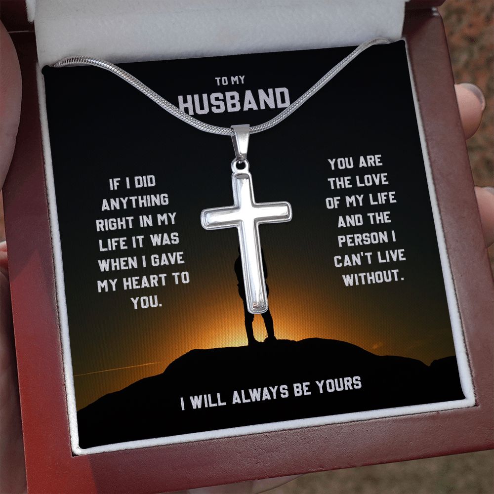 To My Husband You Are The Love Of My Life Cross Necklace For Husband From Wife