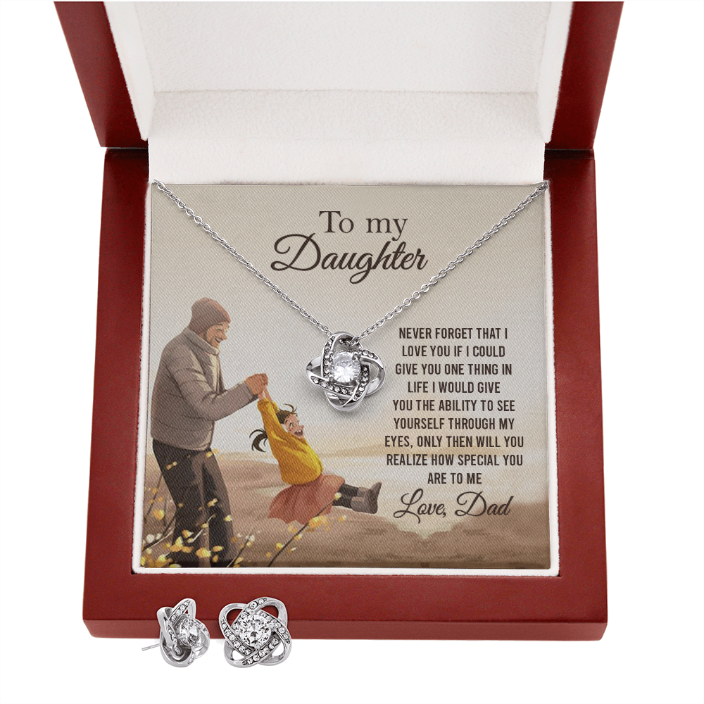 Daughter Necklace Gift from Dad – with Heartfelt Message Card