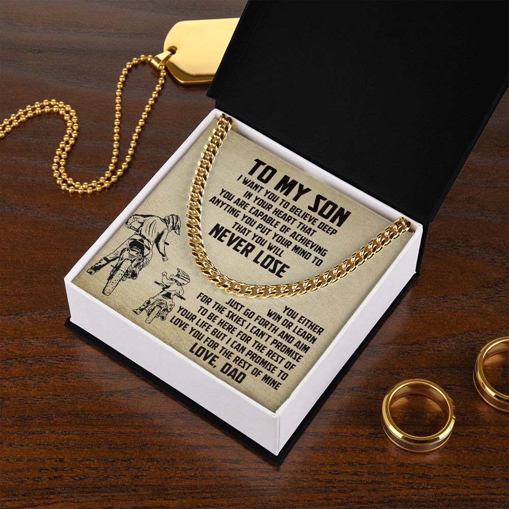 To My Son Win Or Learn love From Dad - Birthday Gifts With Sentimental Message Card