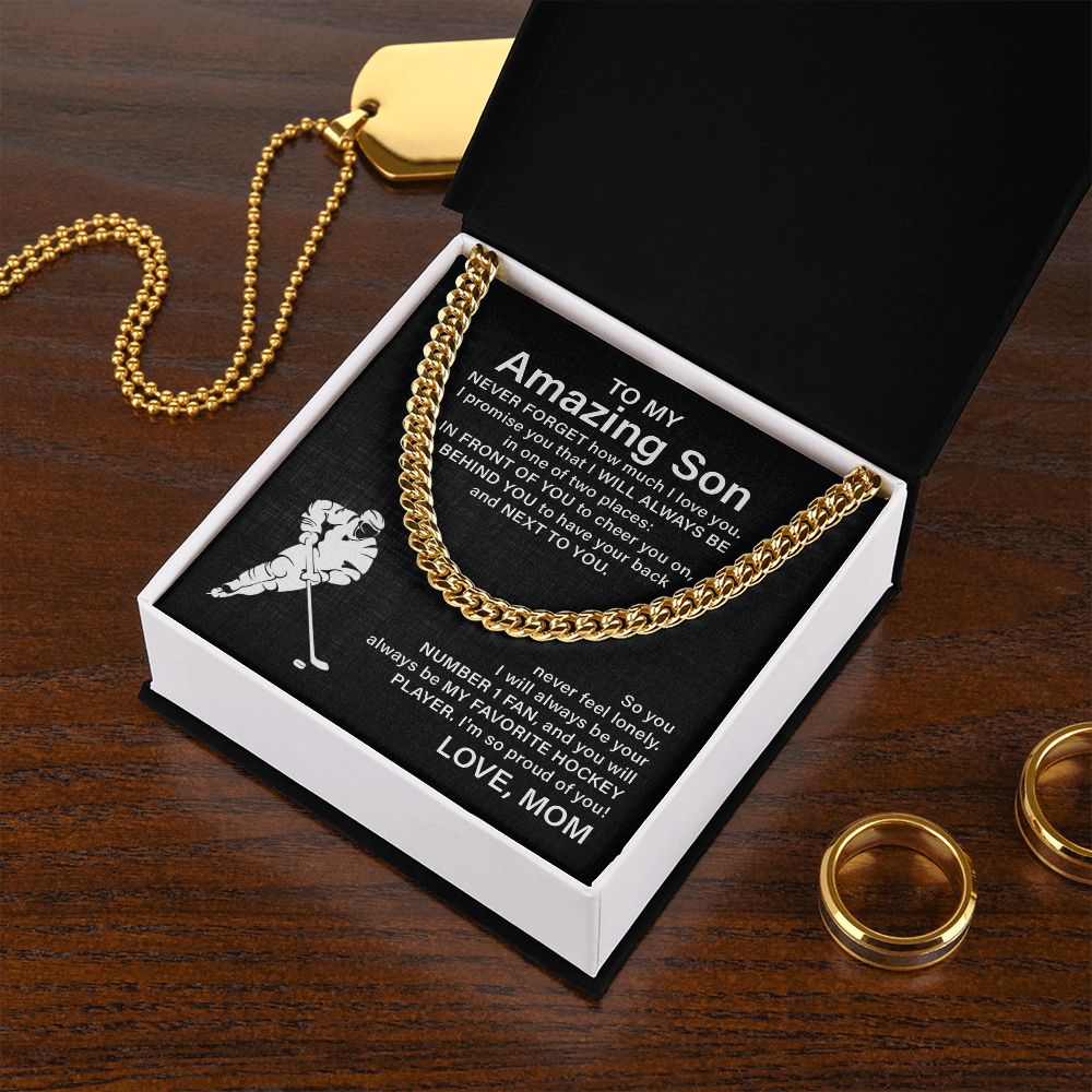 To My Amazing Son Never Forget That How Much I Love You - Stainless Steel Cuban Link Chain For Man