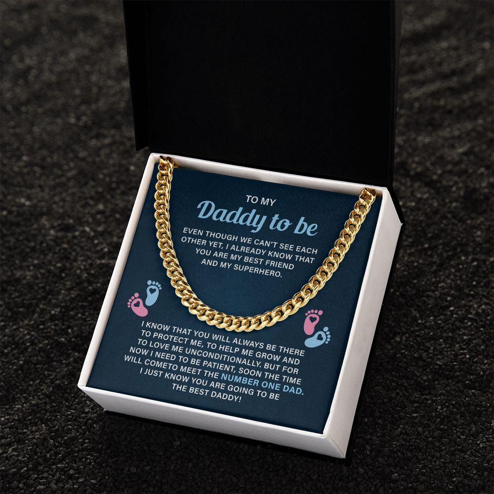 Daddy To Be Necklace Gift From Bump With Message Card