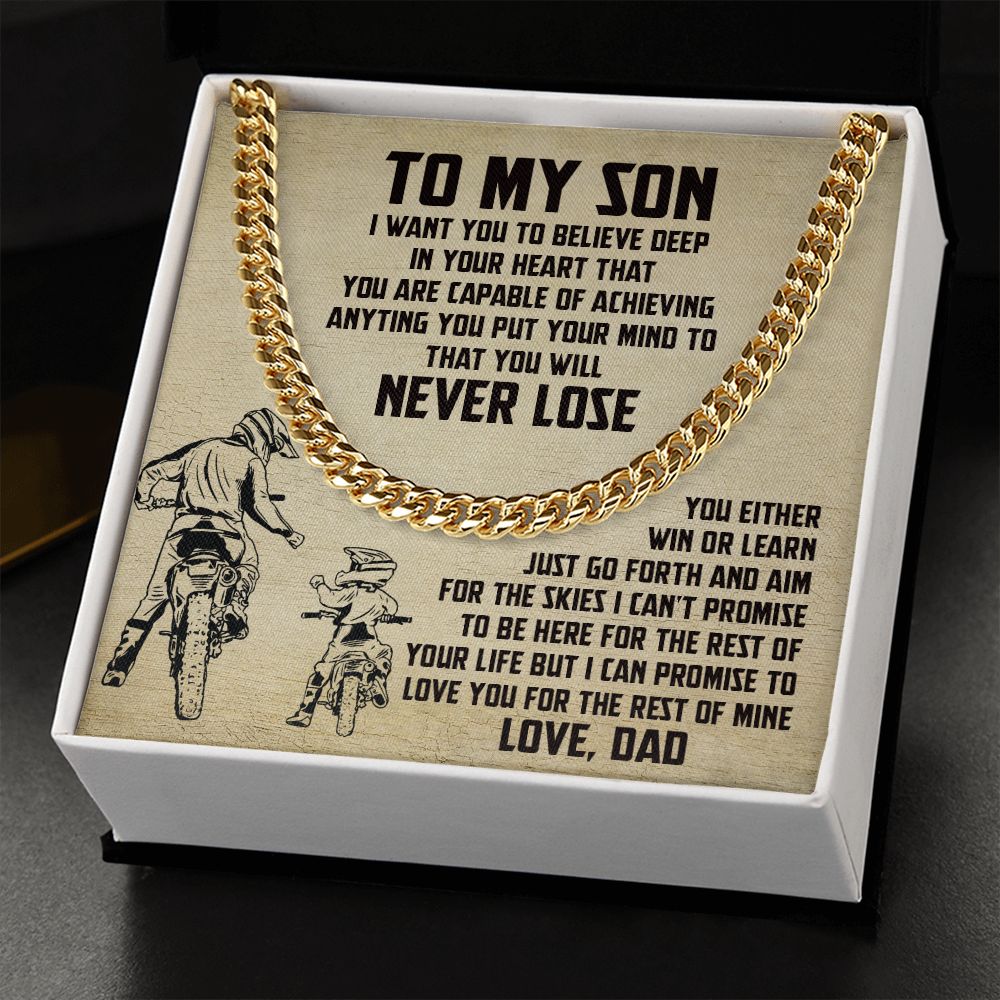 To My Son Win Or Learn love From Dad - Birthday Gifts With Sentimental Message Card