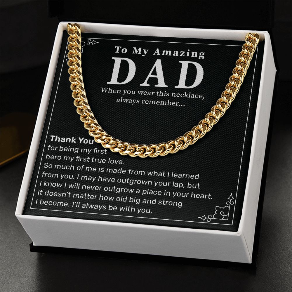 Dad Necklace Gift from Daughter with Emotional Message