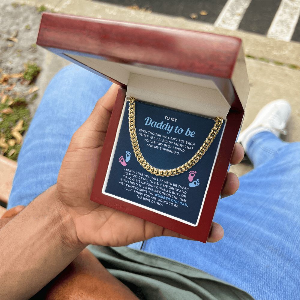 Daddy To Be Necklace Gift From Bump With Message Card