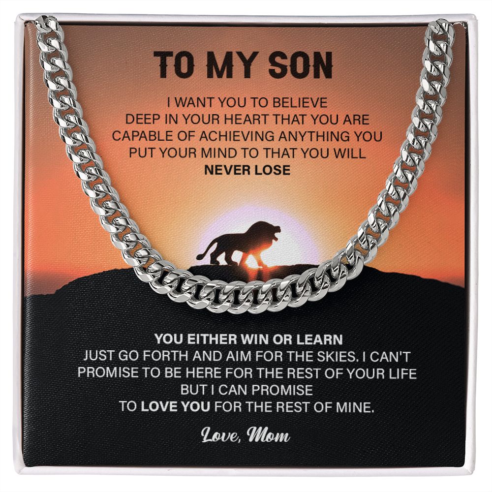 To My Son I Want You To Believe - Lovely Gifts From Mom With Sentimental Message