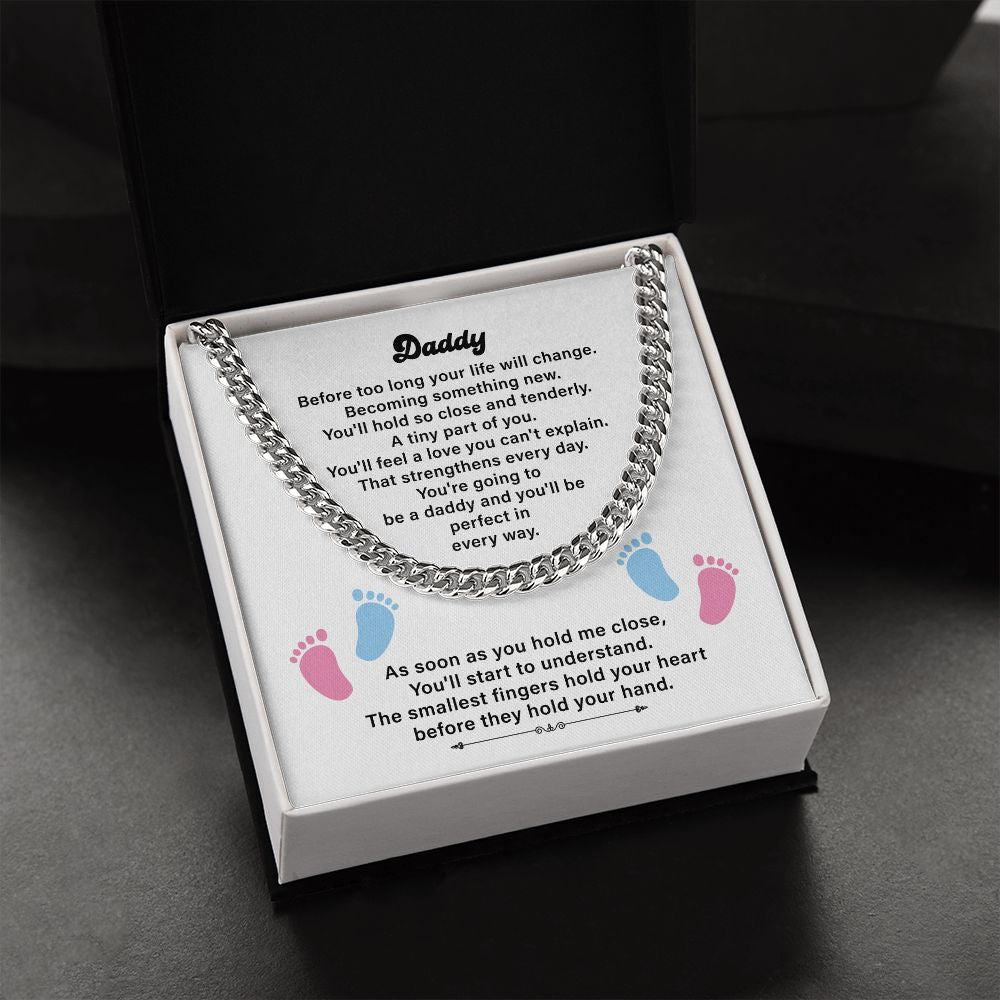 Necklace Gift for Expecting Father With Message Card