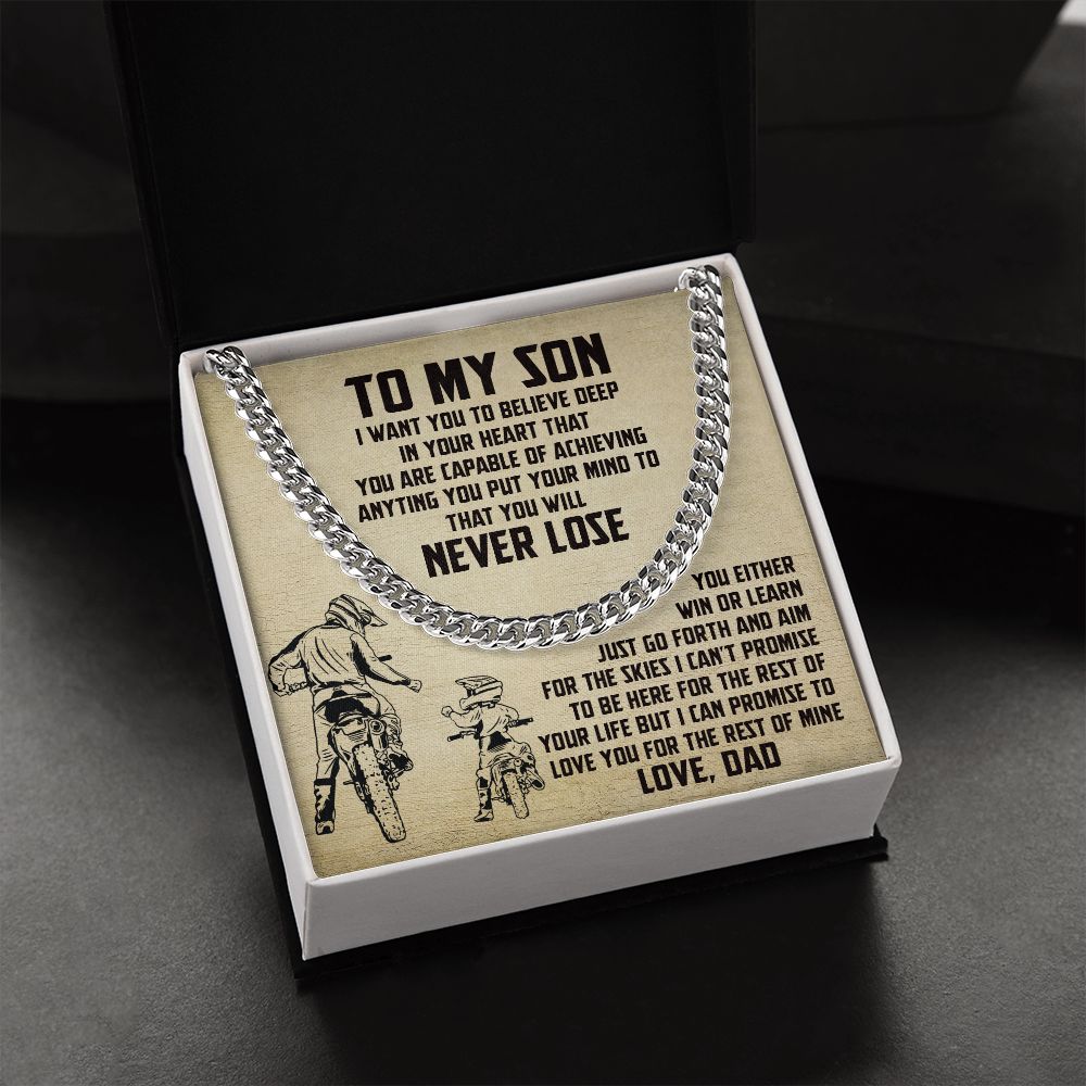 To My Son Win Or Learn love From Dad - Birthday Gifts With Sentimental Message Card