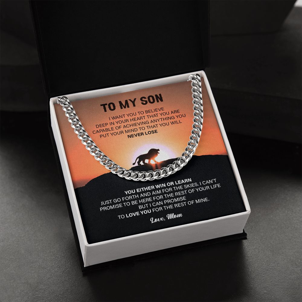 To My Son I Want You To Believe - Lovely Gifts From Mom With Sentimental Message