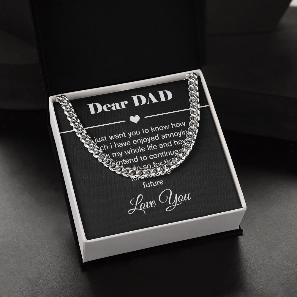 The Dad Chain – Funny Jewelry Gift with Message Card