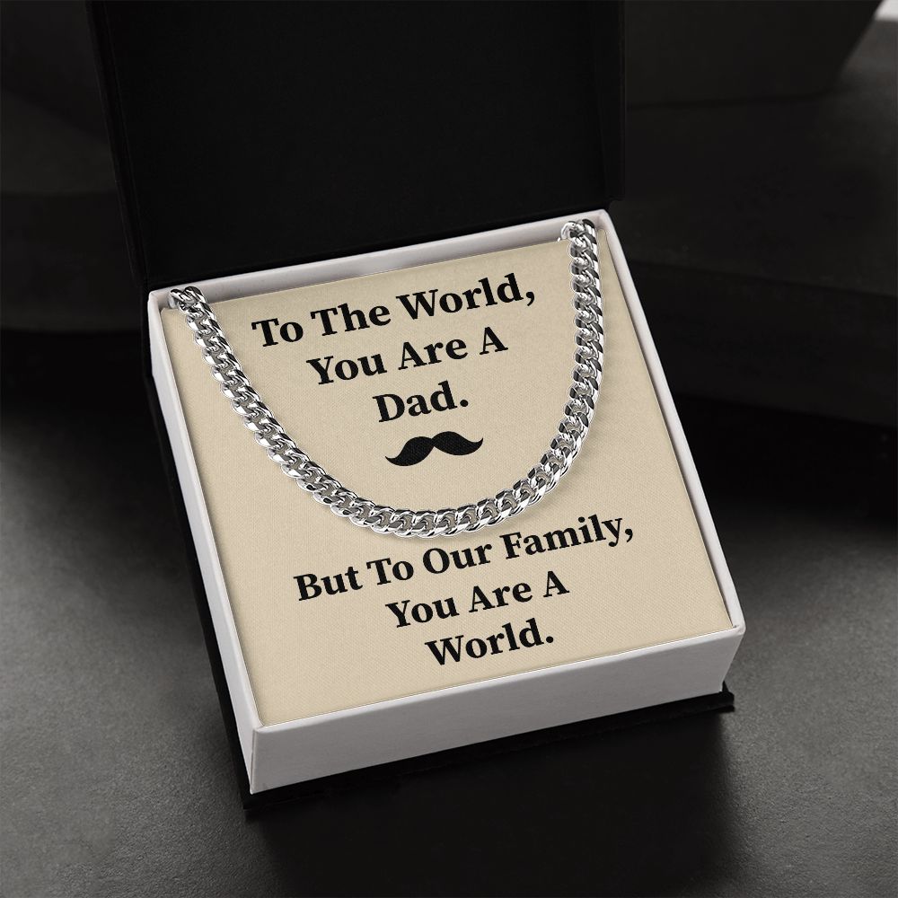 Dad Necklace Gift from Children with Message Card
