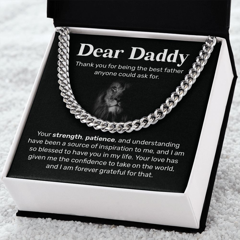 Necklace For Dad From Daughter With Message Card