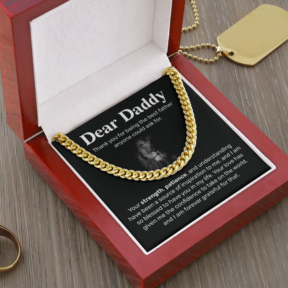 Necklace For Dad From Daughter With Message Card