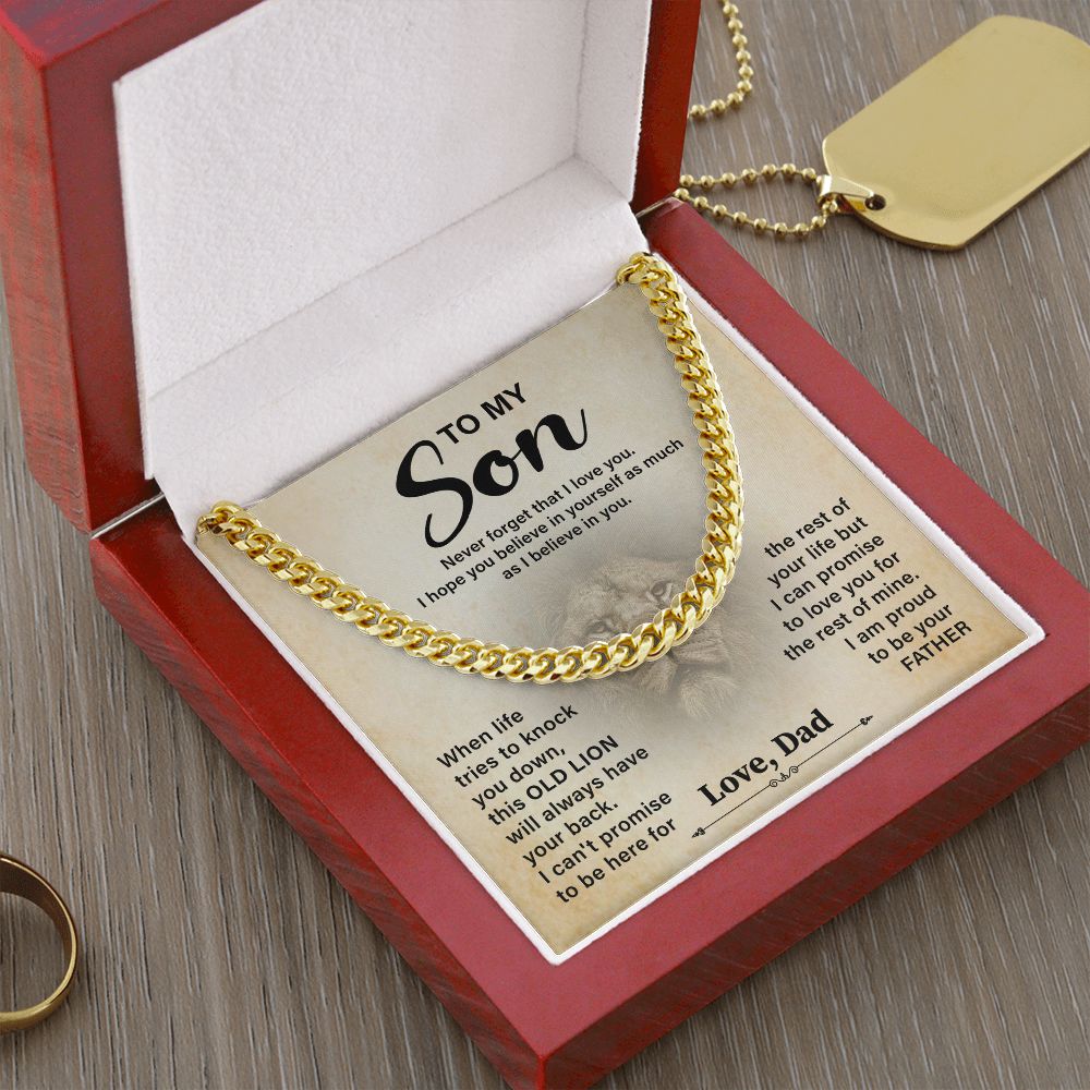 To My Son Never Forget That I Love You - Necklace Gift For Birthday Valentine's Day With Heartfelt Message