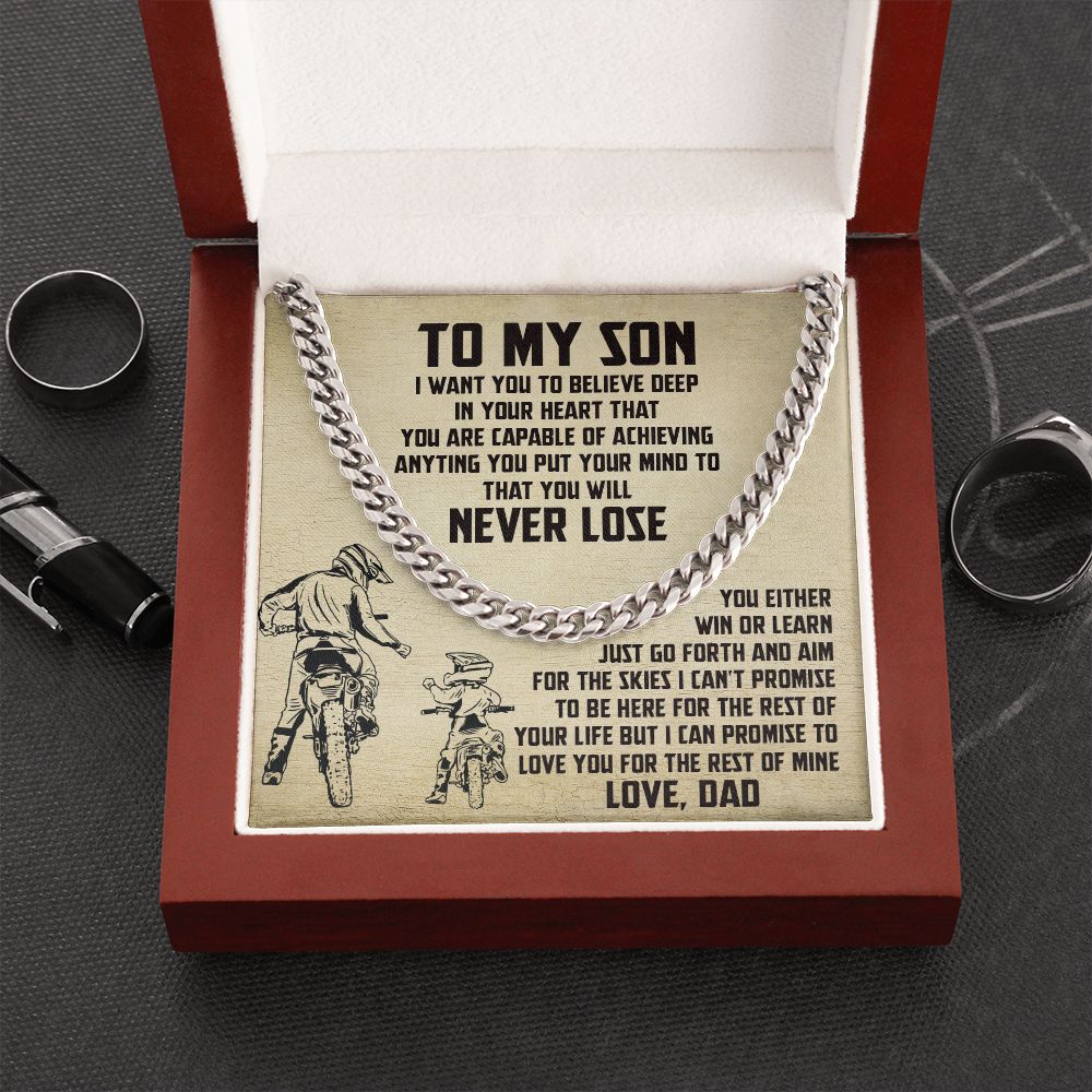 To My Son Win Or Learn love From Dad - Birthday Gifts With Sentimental Message Card