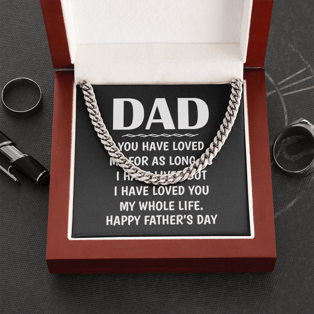 Honor Chain Gift for Dad – Father’s Day Necklace with Emotional Message Card