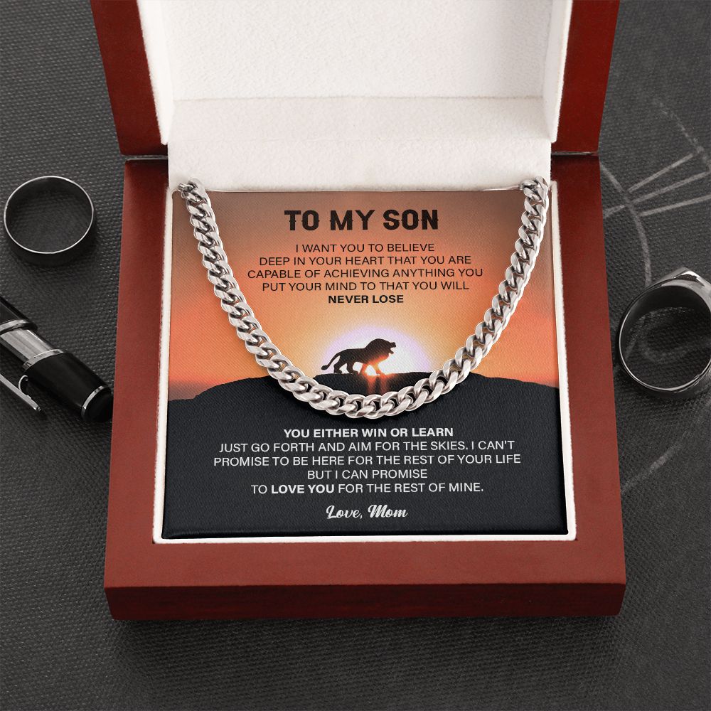 To My Son I Want You To Believe - Lovely Gifts From Mom With Sentimental Message