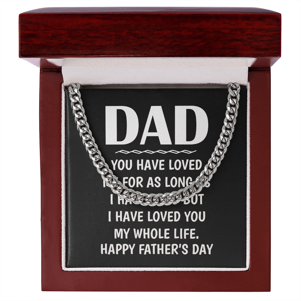 Honor Chain Gift for Dad – Father’s Day Necklace with Emotional Message Card