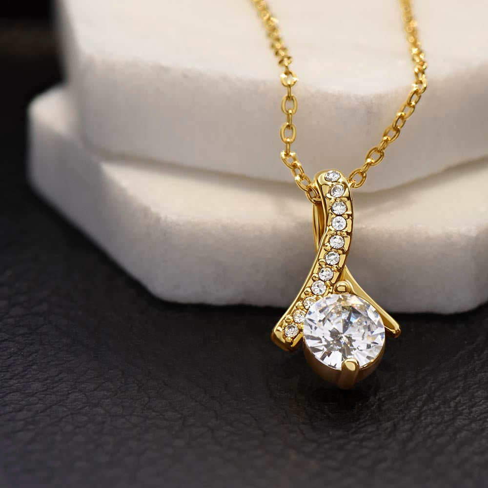 Soulmate Drop Pendant Necklace with Love Card