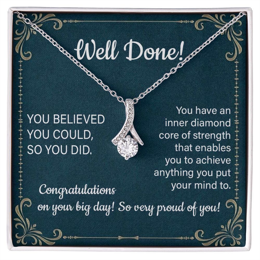 Graduation Gift For Her, Pendant Necklace With Gift Box