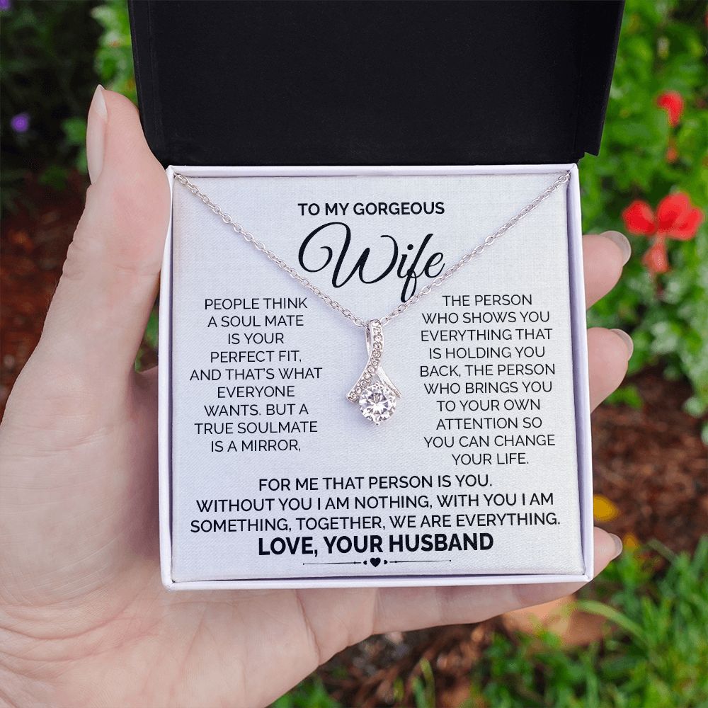Wife Necklace from Husband With Message Card