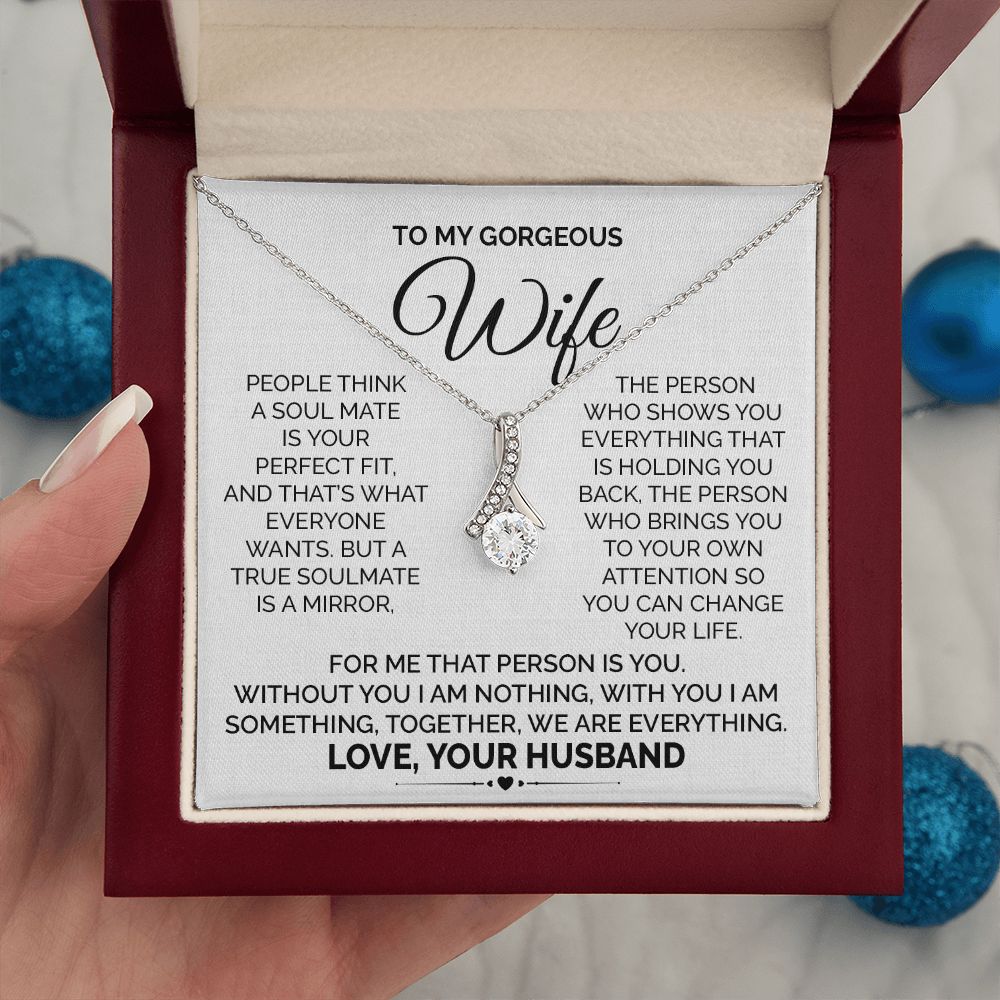 Wife Necklace from Husband With Message Card