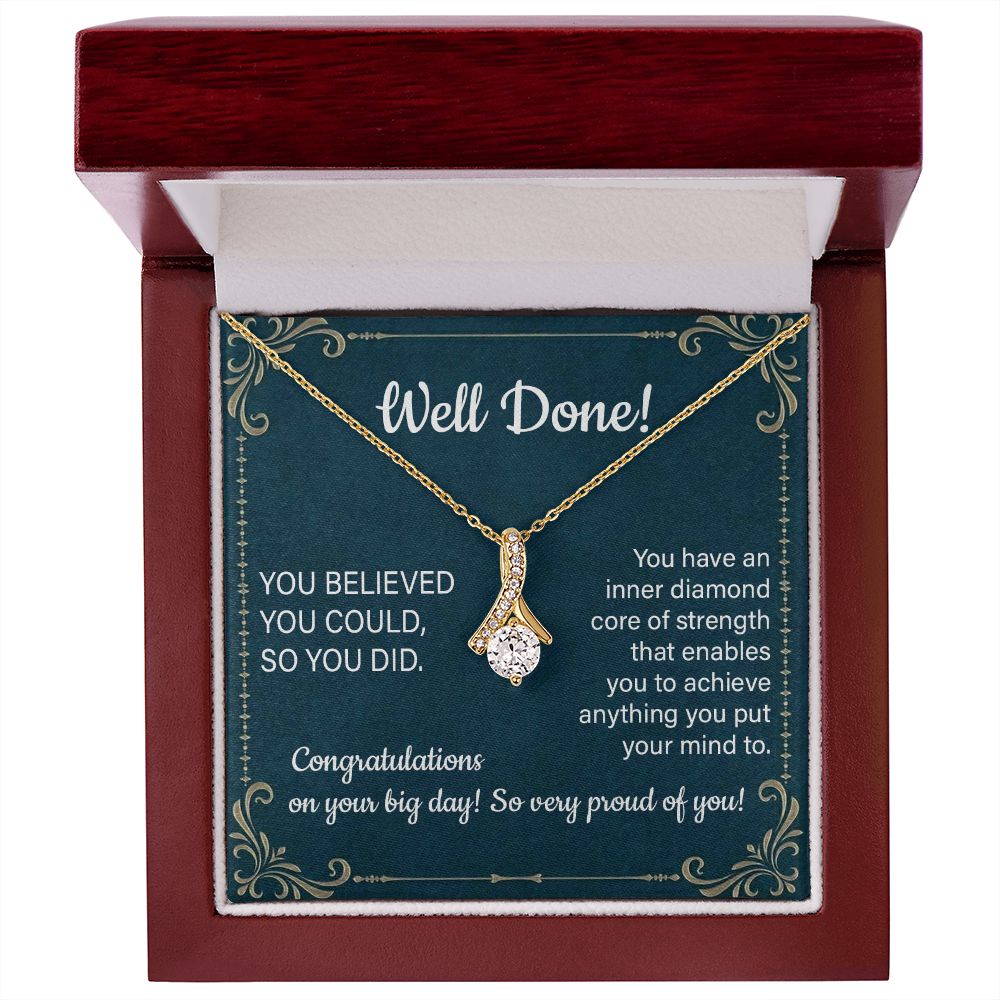 Graduation Gift For Her, Pendant Necklace With Gift Box