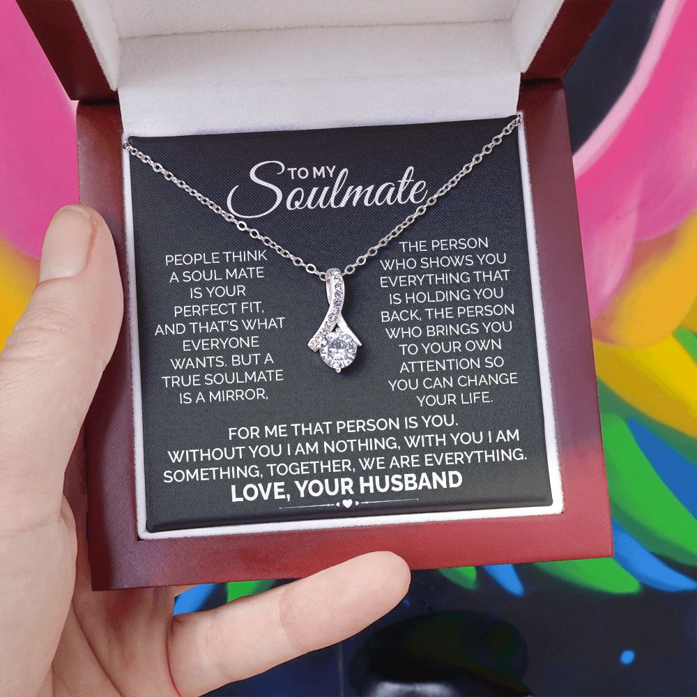 Soulmate Necklace from Husband with Meaningful Note