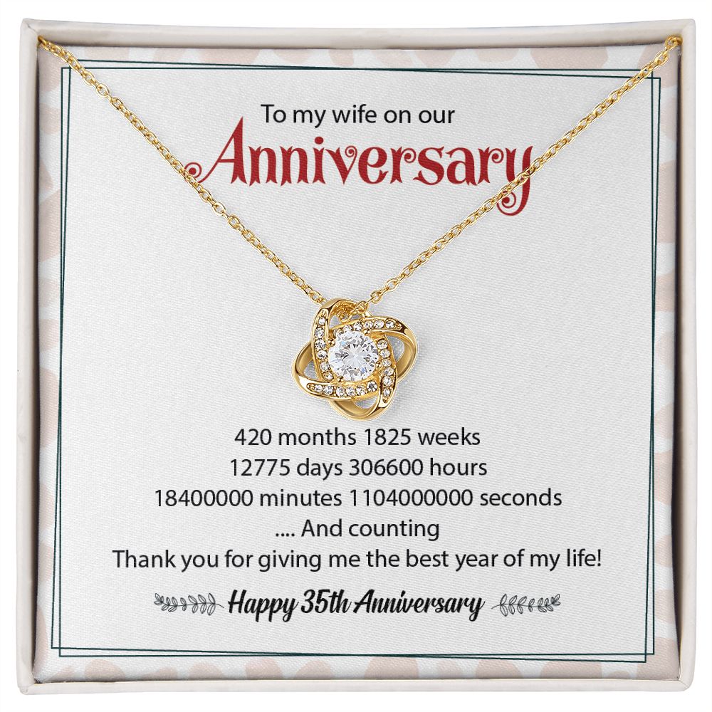 To My Wife On Our Happy 35th Anniversary Thank You For Give Me The Best Year Of My Life