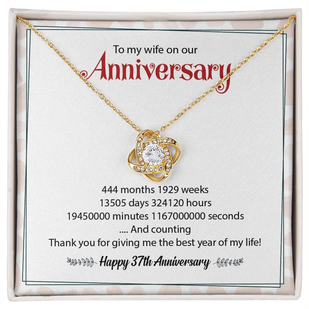 To My Wife On Our Happy 37th Anniversary Thank You For Give Me The Best Year Of My Life