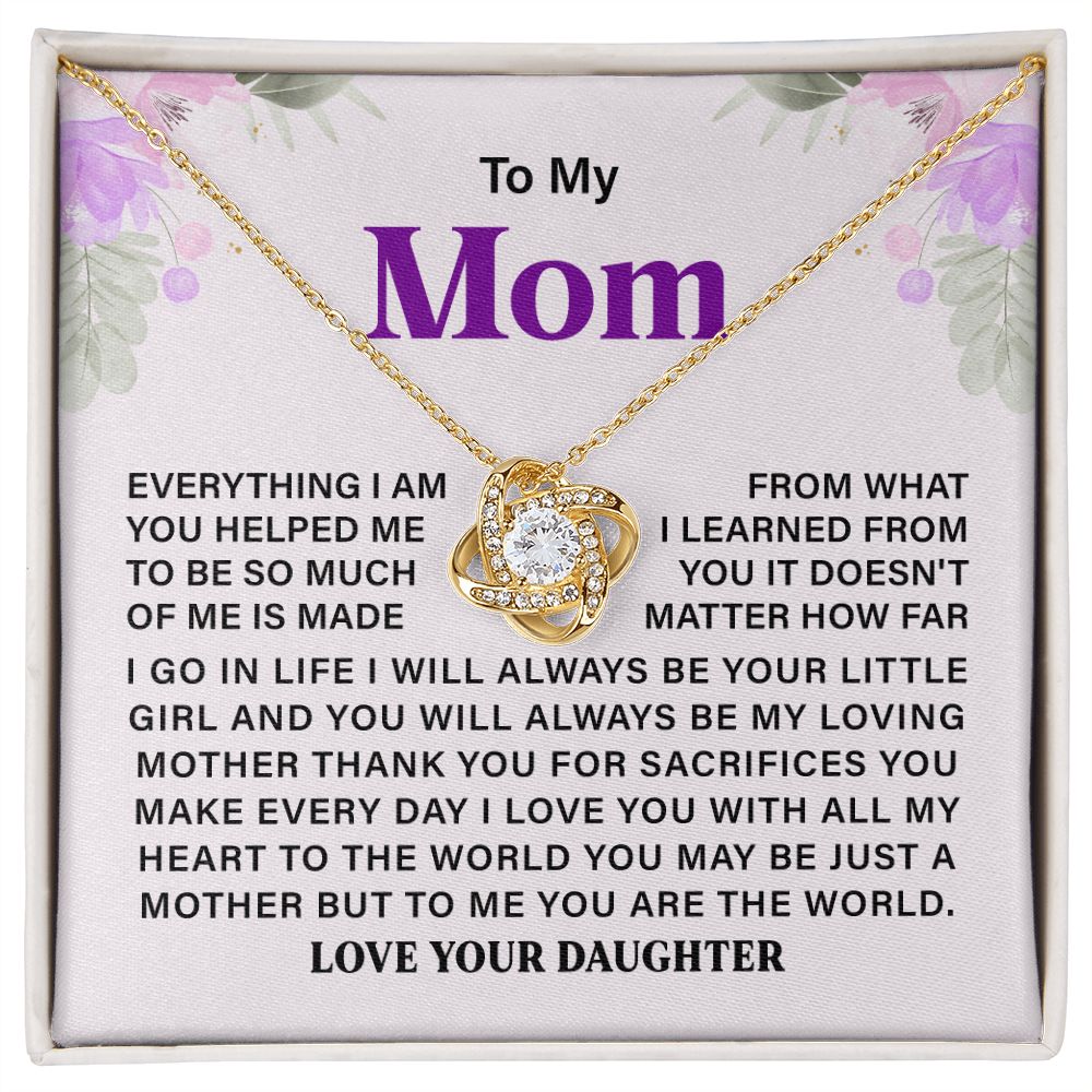 To My Mom Just A Mother But To Me You Are The World Love Your Daughter
