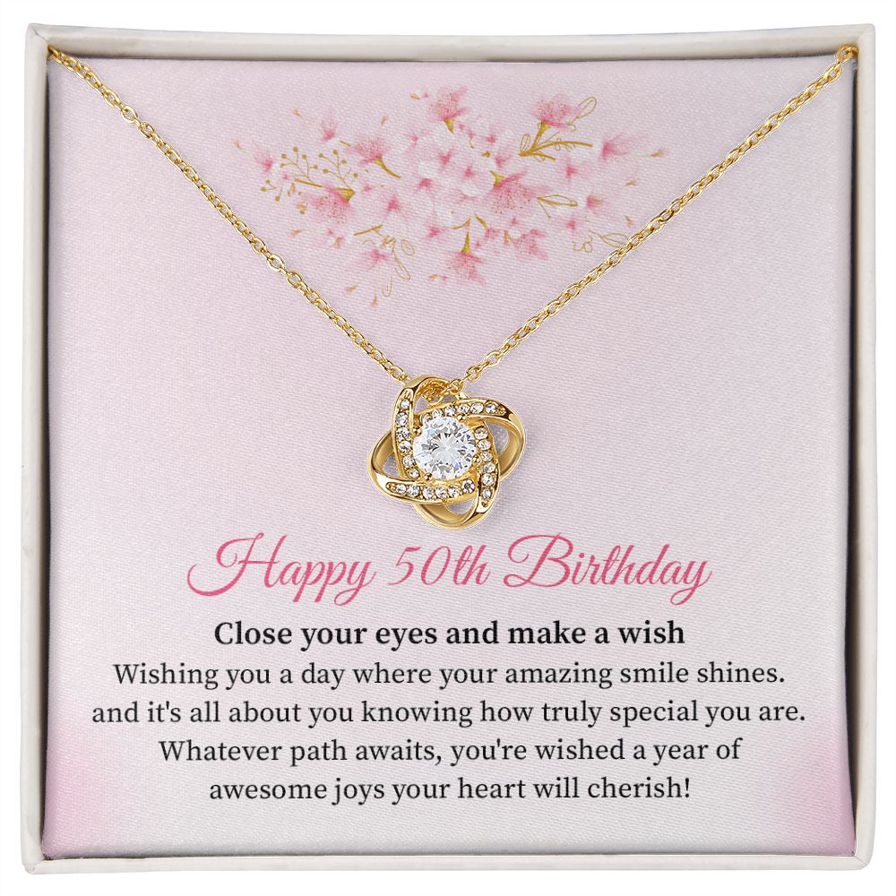 Happy 50th Birthday, You're Wished A Year Of Awesome Joys Your Heart Will Cherish