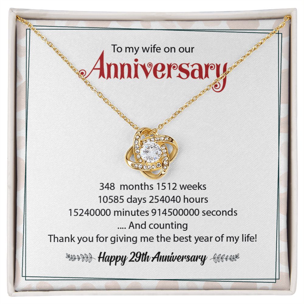 To My Wife On Our Happy 29th Anniversary Thank You For Give Me The Best Year Of My Life