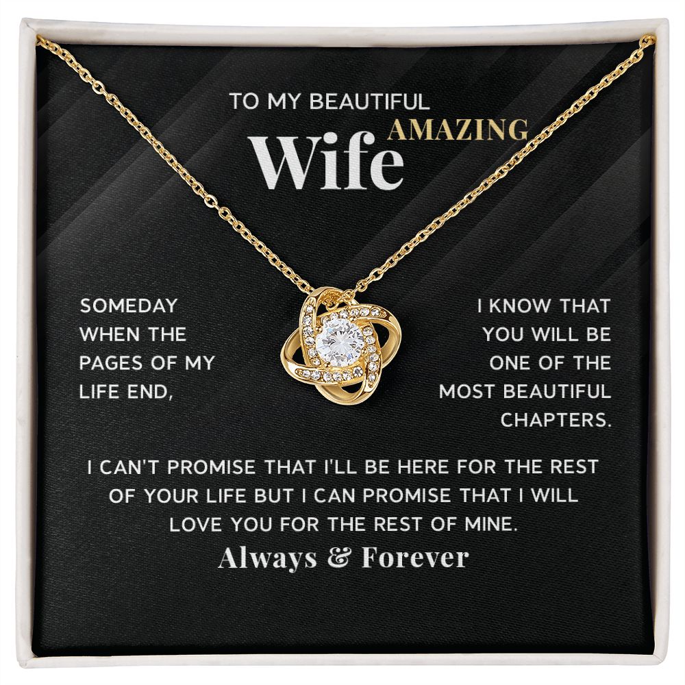 To my amazing wife - someday when the pages of my life end