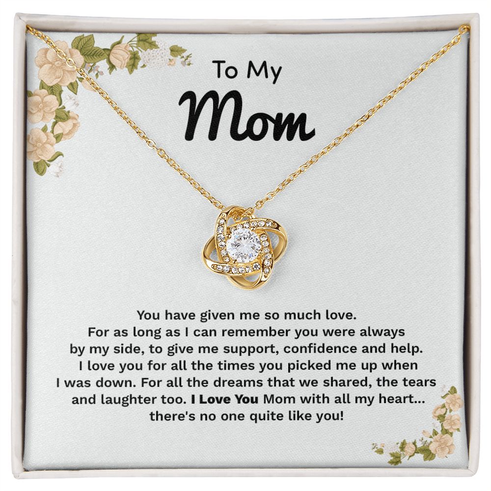To My Mom I Love You Mom With All My Heart There's No One Quite Like you