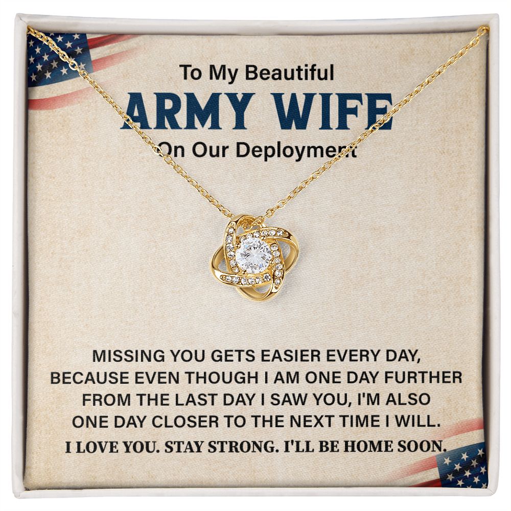 To My Beautiful Army Wife On Our Deployment Missing You Gets Easier Everyday