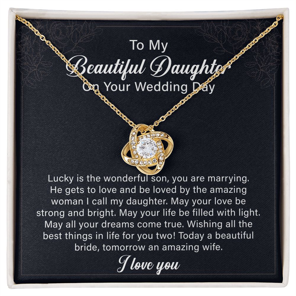 To My Beautiful Daughter On Your Wedding Day Wishing All The Best Things in life For You Two