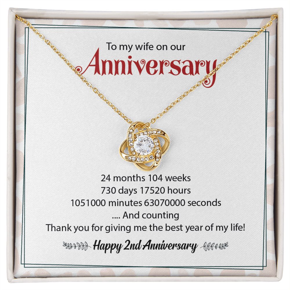 To My Wife On Our Happy 2nd Anniversary Thank You For Give Me The Best Year Of My Life