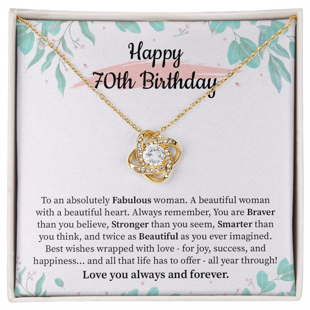 Happy 70th Birthday Necklace For Women
