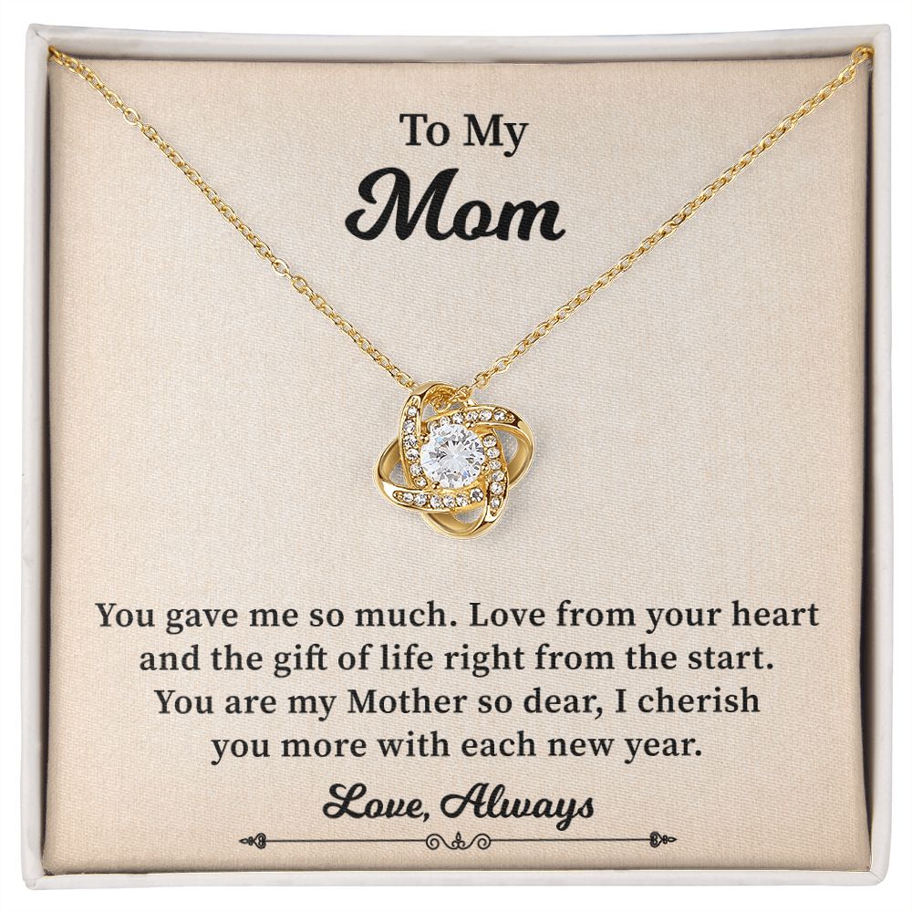 To My Mom I Cherish You More With Each New Year Love. Always