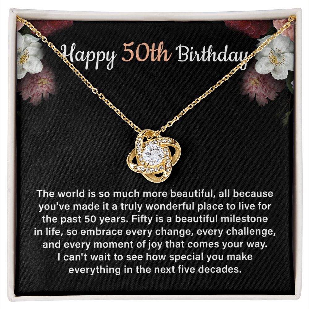 Happy 50th Birthday, Fifty Is An Beautiful Milestone In life , So Embrace Every Change , Every Challenge Of Joy That Comes Your Way