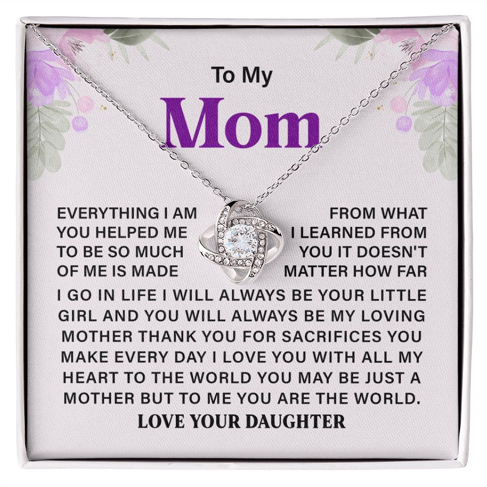To My Mom Just A Mother But To Me You Are The World Love Your Daughter